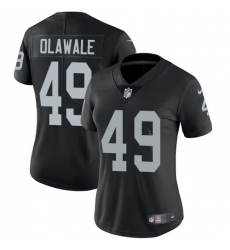 Women's Nike Oakland Raiders #49 Jamize Olawale Elite Black Team Color NFL Jersey
