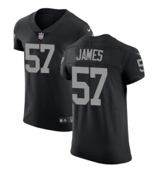 Men's Nike Oakland Raiders #57 Cory James Black Team Color Vapor Untouchable Elite Player NFL Jersey
