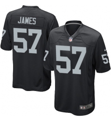 Men's Nike Oakland Raiders #57 Cory James Game Black Team Color NFL Jersey
