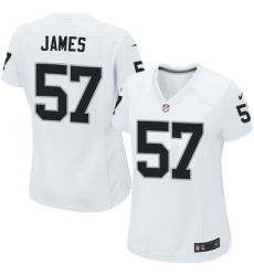 Women's Nike Oakland Raiders #57 Cory James Game White NFL Jersey