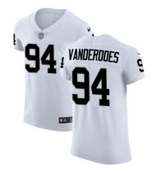 Men's Nike Oakland Raiders #94 Eddie Vanderdoes White Vapor Untouchable Elite Player NFL Jersey