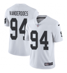 Youth Nike Oakland Raiders #94 Eddie Vanderdoes Elite White NFL Jersey