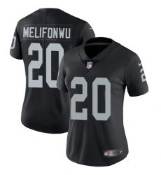 Women's Nike Oakland Raiders #20 Obi Melifonwu Black Team Color Vapor Untouchable Limited Player NFL Jersey