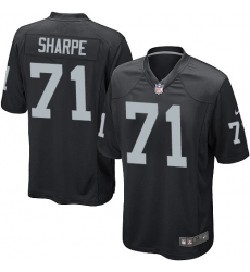 Men's Nike Oakland Raiders #71 David Sharpe Game Black Team Color NFL Jersey