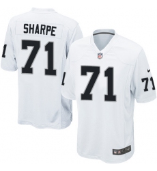 Men's Nike Oakland Raiders #71 David Sharpe Game White NFL Jersey