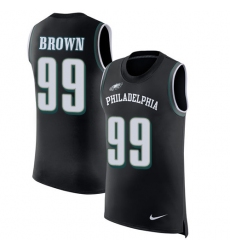 Men's Nike Philadelphia Eagles #99 Jerome Brown Limited Black Rush Player Name & Number Tank Top NFL Jersey