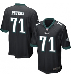 Men's Nike Philadelphia Eagles #71 Jason Peters Game Black Alternate NFL Jersey