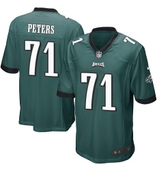 Men's Nike Philadelphia Eagles #71 Jason Peters Game Midnight Green Team Color NFL Jersey