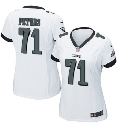 Women's Nike Philadelphia Eagles #71 Jason Peters Game White NFL Jersey