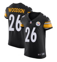 Men's Nike Pittsburgh Steelers #26 Rod Woodson Black Team Color Vapor Untouchable Elite Player NFL Jersey