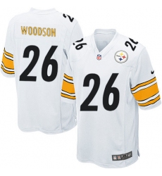Men's Nike Pittsburgh Steelers #26 Rod Woodson Game White NFL Jersey