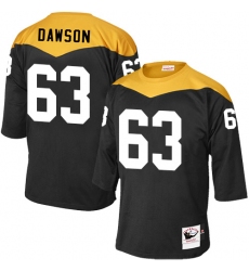 Men's Mitchell and Ness Pittsburgh Steelers #63 Dermontti Dawson Elite Black 1967 Home Throwback NFL Jersey