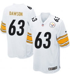 Men's Nike Pittsburgh Steelers #63 Dermontti Dawson Game White NFL Jersey