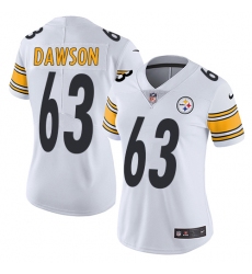 Women's Nike Pittsburgh Steelers #63 Dermontti Dawson Elite White NFL Jersey