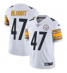Men's Nike Pittsburgh Steelers #47 Mel Blount White Vapor Untouchable Limited Player NFL Jersey