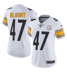 Women's Nike Pittsburgh Steelers #47 Mel Blount White Vapor Untouchable Limited Player NFL Jersey