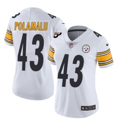 Women's Nike Pittsburgh Steelers #43 Troy Polamalu Elite White NFL Jersey