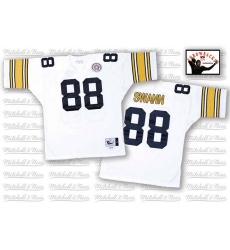 Mitchell And Ness Pittsburgh Steelers #88 Lynn Swann White Authentic Throwback NFL Jersey