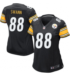 Women's Nike Pittsburgh Steelers #88 Lynn Swann Game Black Team Color NFL Jersey