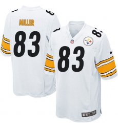 Men's Nike Pittsburgh Steelers #83 Heath Miller Game White NFL Jersey