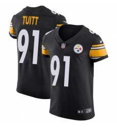 Men's Nike Pittsburgh Steelers #91 Stephon Tuitt Black Team Color Vapor Untouchable Elite Player NFL Jersey
