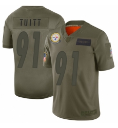 Youth Pittsburgh Steelers #91 Stephon Tuitt Limited Camo 2019 Salute to Service Football Jersey
