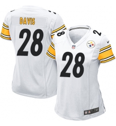 Women's Nike Pittsburgh Steelers #28 Sean Davis Game White NFL Jersey