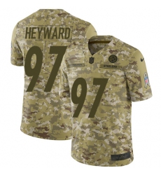 Men's Nike Pittsburgh Steelers #97 Cameron Heyward Limited Camo 2018 Salute to Service NFL Jersey