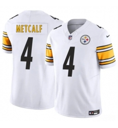 Men's Pittsburgh Steelers #4 DK Metcalf White 2024 F.U.S.E. Vapor Untouchable Limited Football Stitched Jersey