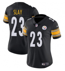 Women's Pittsburgh Steelers #23 Darius Slay Black 2025 Vapor Untouchable Limited Football Stitched Jersey(Run Small)