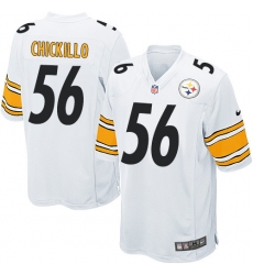 Men's Nike Pittsburgh Steelers #56 Anthony Chickillo Game White NFL Jersey