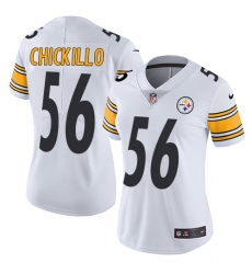 Women's Nike Pittsburgh Steelers #56 Anthony Chickillo Elite White NFL Jersey