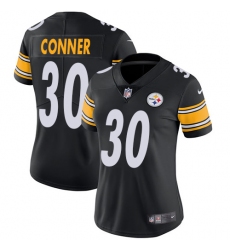Women's Nike Pittsburgh Steelers #30 James Conner Black Team Color Vapor Untouchable Limited Player NFL Jersey