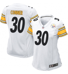 Women's Nike Pittsburgh Steelers #30 James Conner Game White NFL Jersey