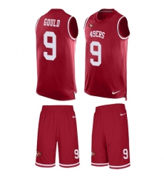 Men's Nike San Francisco 49ers #9 Robbie Gould Limited Red Tank Top Suit NFL Jersey