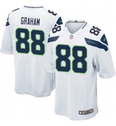 Men's Nike Seattle Seahawks #88 Jimmy Graham Game White NFL Jersey