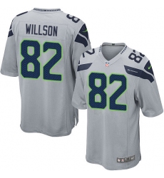 Men's Nike Seattle Seahawks #82 Luke Willson Game Grey Alternate NFL Jersey