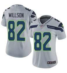 Women's Nike Seattle Seahawks #82 Luke Willson Elite Grey Alternate NFL Jersey