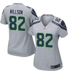 Women's Nike Seattle Seahawks #82 Luke Willson Game Grey Alternate NFL Jersey