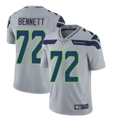 Youth Nike Seattle Seahawks #72 Michael Bennett Elite Grey Alternate NFL Jersey
