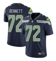 Youth Nike Seattle Seahawks #72 Michael Bennett Elite Steel Blue Team Color NFL Jersey