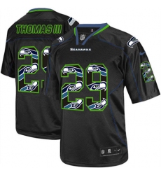 Men's Nike Seattle Seahawks #29 Earl Thomas III Elite New Lights Out Black NFL Jersey
