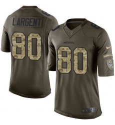 Youth Nike Seattle Seahawks #80 Steve Largent Elite Green Salute to Service NFL Jersey