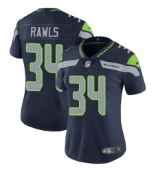 Women's Nike Seattle Seahawks #34 Thomas Rawls Elite Steel Blue Team Color NFL Jersey
