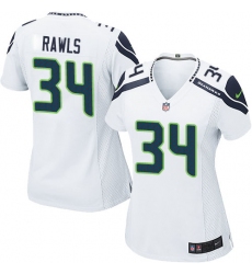 Women's Nike Seattle Seahawks #34 Thomas Rawls Game White NFL Jersey