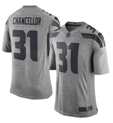 Men's Nike Seattle Seahawks #31 Kam Chancellor Limited Gray Gridiron NFL Jersey