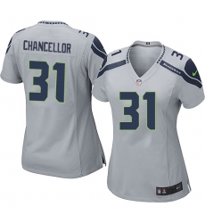 Women's Nike Seattle Seahawks #31 Kam Chancellor Game Grey Alternate NFL Jersey