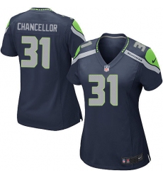 Women's Nike Seattle Seahawks #31 Kam Chancellor Game Steel Blue Team Color NFL Jersey
