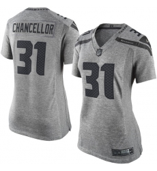 Women's Nike Seattle Seahawks #31 Kam Chancellor Limited Gray Gridiron NFL Jersey