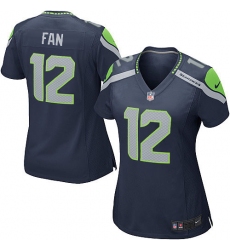 Women's Nike Seattle Seahawks 12th Fan Game Steel Blue Team Color NFL Jersey